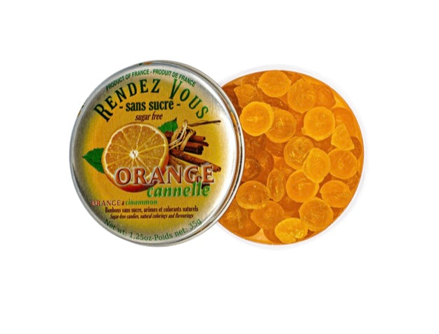 Rendez-Vous sugar free orange and cinnamon mini bonbons, 35g
