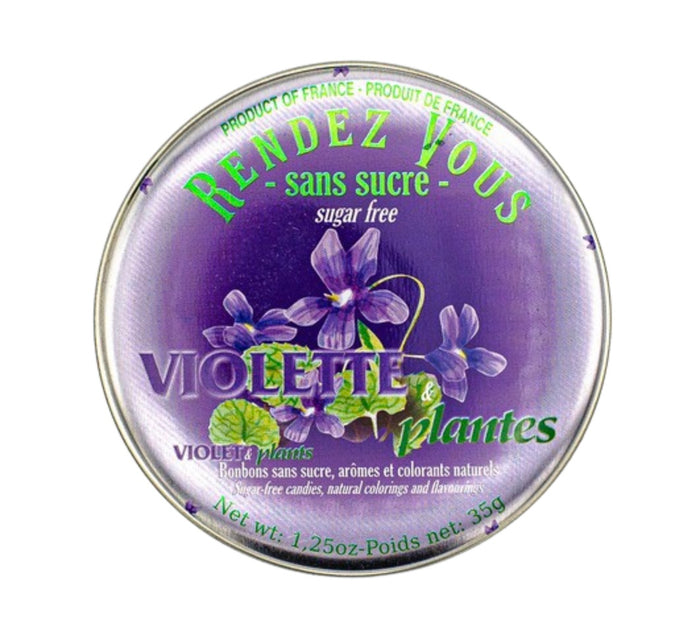Rendez-Vous sugar free violet mini bonbons, 35g