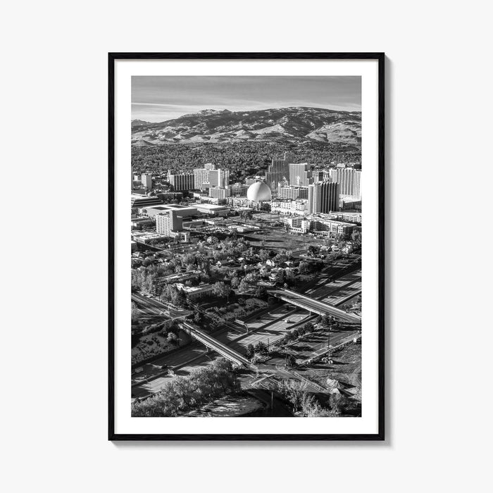 Reno Black and White Fine Art Photo Print, Nevada Casino Poster, USA Art