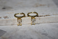Rhinestone Huggie Hoop Earrings