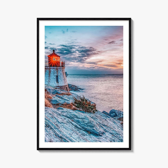 Newport Rhode Island Fine Art Photo Print, Castle Hill Lighthouse Wall Poster, USA