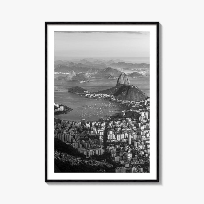Rio de Janeiro Black and White Fine Art Photo Print, Sugarloaf Mountain, Brazil Poster