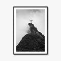 Rio de Janeiro Black and White Fine Art Photo Print, Christ the Redeemer Brazil Poster