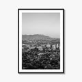 Riverside Skyline Black and White Fine Art Photo Print, Downtown, Mount Rubidoux, California Poster