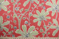 Robert Allen© Indienne Ink in Coral is a multi-purpose fabric featuring palm trees and plants. With a coral background and brown, green, and white accents, it's sure to draw the eye.  It's also incredibly durable, boasting 65,000 double rubs and a soil and stain repellant finish.  It can be used for several different statement projects including window accents (drapery, curtains and swags), toss pillows, headboards, bed skirts, duvet covers, upholstery, and more.