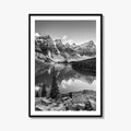 Moraine Lake Black and White Fine Art Photo Print, Banff National Park, Alberta Canada