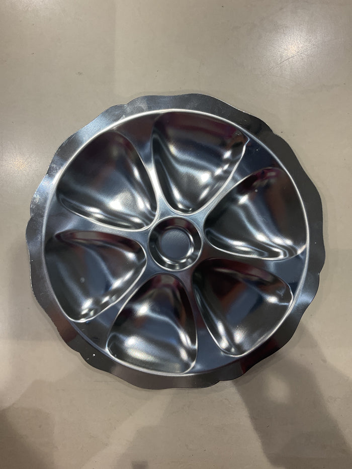 Roger Orfèvre stainless steel oyster plate