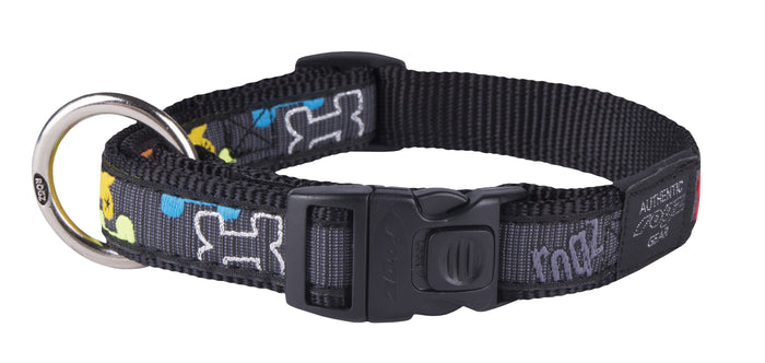Rogz Fancy Dress Collar Multi Bone Lge