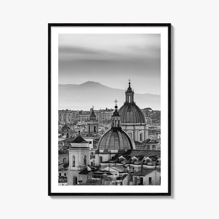 Rome Black and White Fine Art Photo Print, Castel Sant'Angelo Vatican Italy Poster