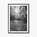Rome Black and White Fine Art Photo Print, Trastevere Architecture, Lazio Italy Poster