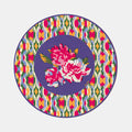 Round Placemat in Dali Peony Indigo