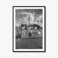 Rovinj Black and White Fine Art Photo Print, Old Town Harbor, Istria Croatia Poster
