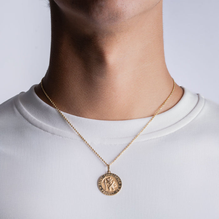 Saint Christopher Medallion Pendant - Happy Jewelers Fine Jewelry Lifetime Warranty