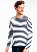 Saint James Breton Stripe Long-Sleeve T-Shirt - blue and white stripe