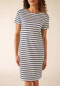 Saint James Breton Stripe Villefranche Dress - white/navy stripes