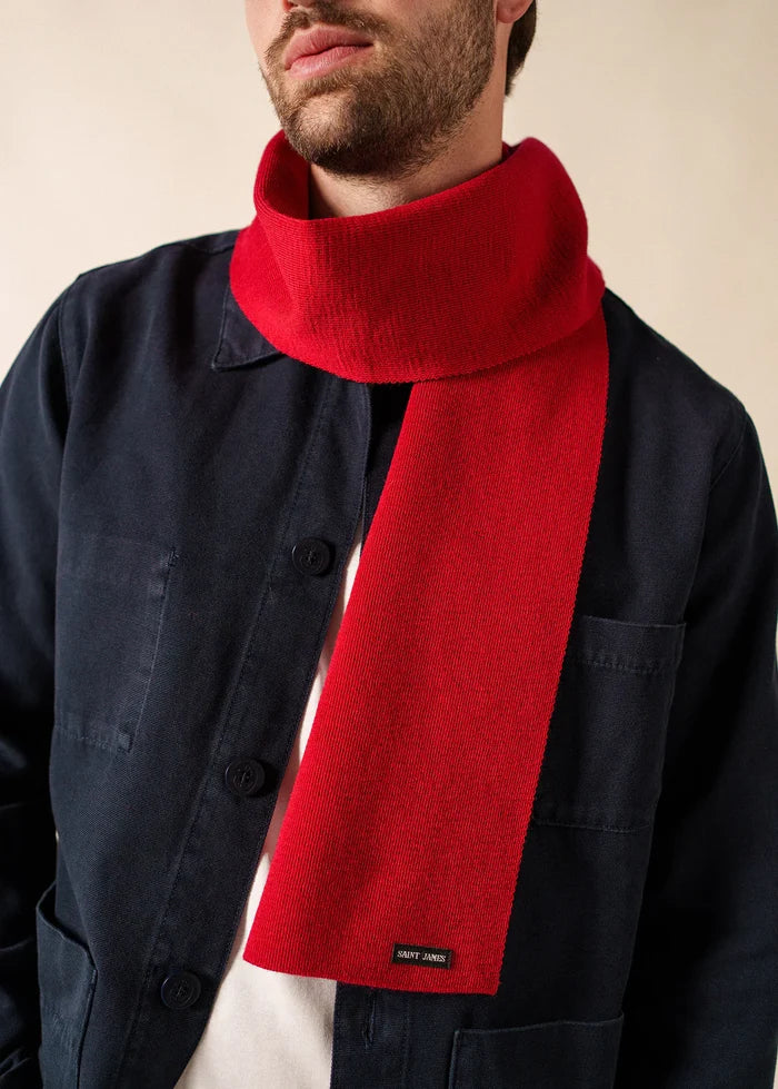Saint James Pure Wool Classic Knit Plain´Unie’ Scarf