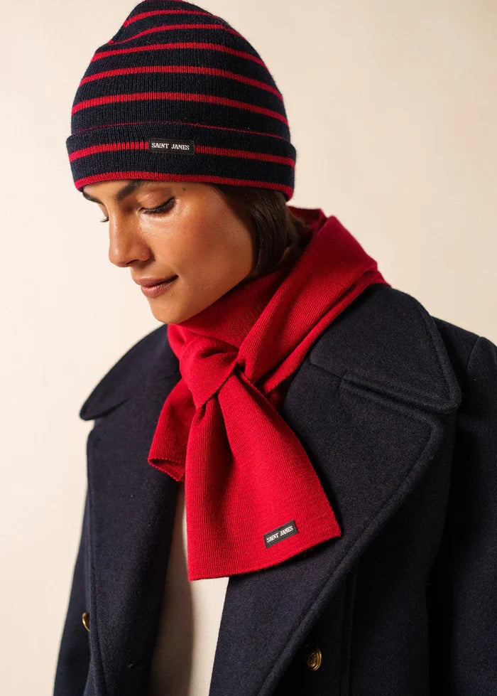 Saint James Pure Wool Classic Knit Plain´Unie’ Scarf