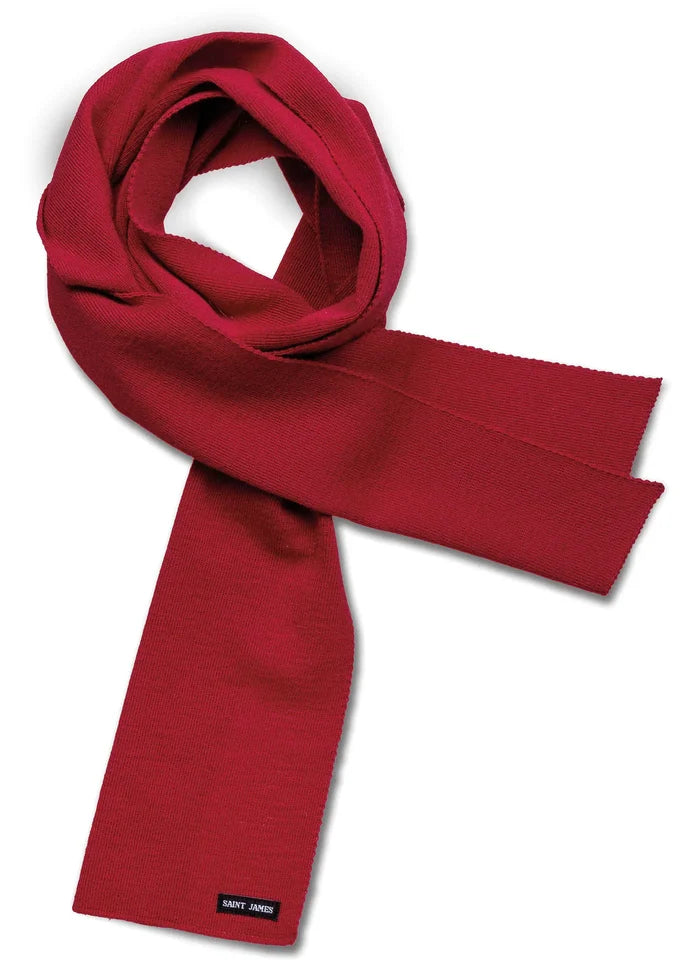 Saint James Pure Wool Classic Knit Plain´Unie’ Scarf