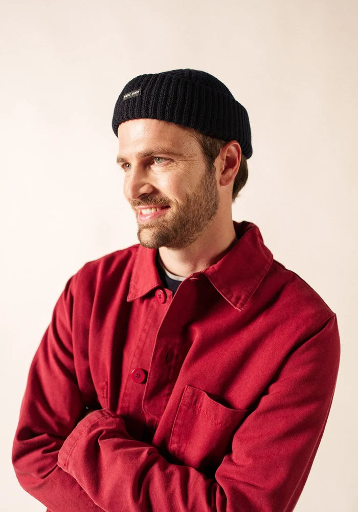 Saint James Pure Wool ‘Miki Maille’ Sailor Beanie in Navy
