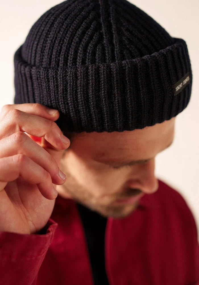 Saint James Pure Wool ‘Miki Maille’ Sailor Beanie in Navy
