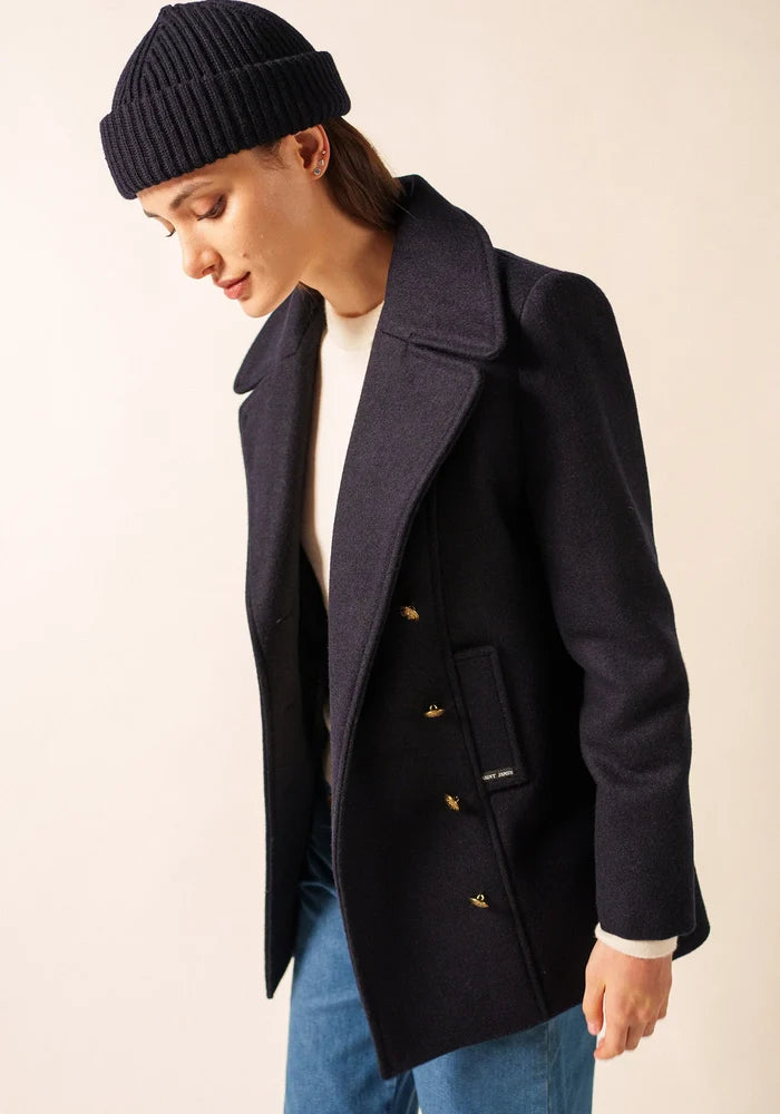 Saint James Pure Wool ‘Miki Maille’ Sailor Beanie in Navy