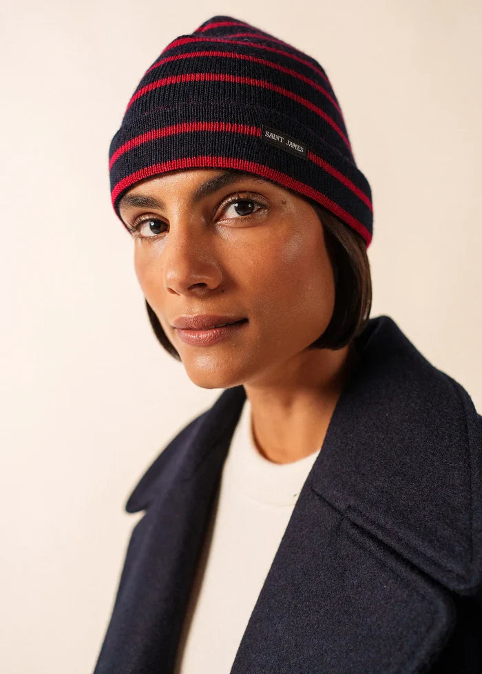 Saint James Pure Wool Striped Sailor Beanie