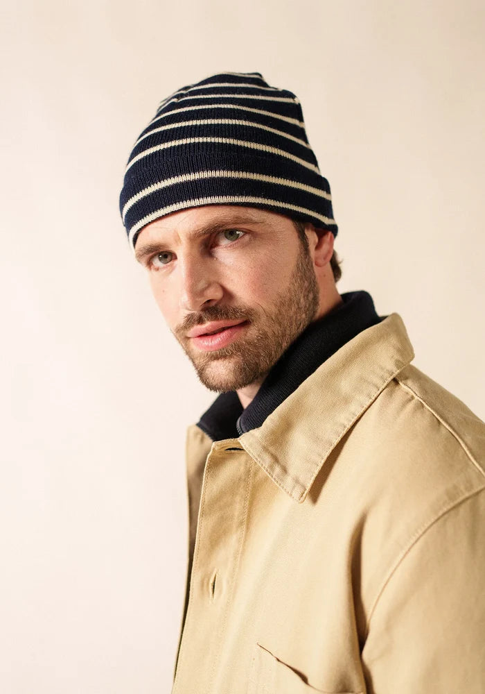 Saint James Pure Wool Striped Sailor Beanie