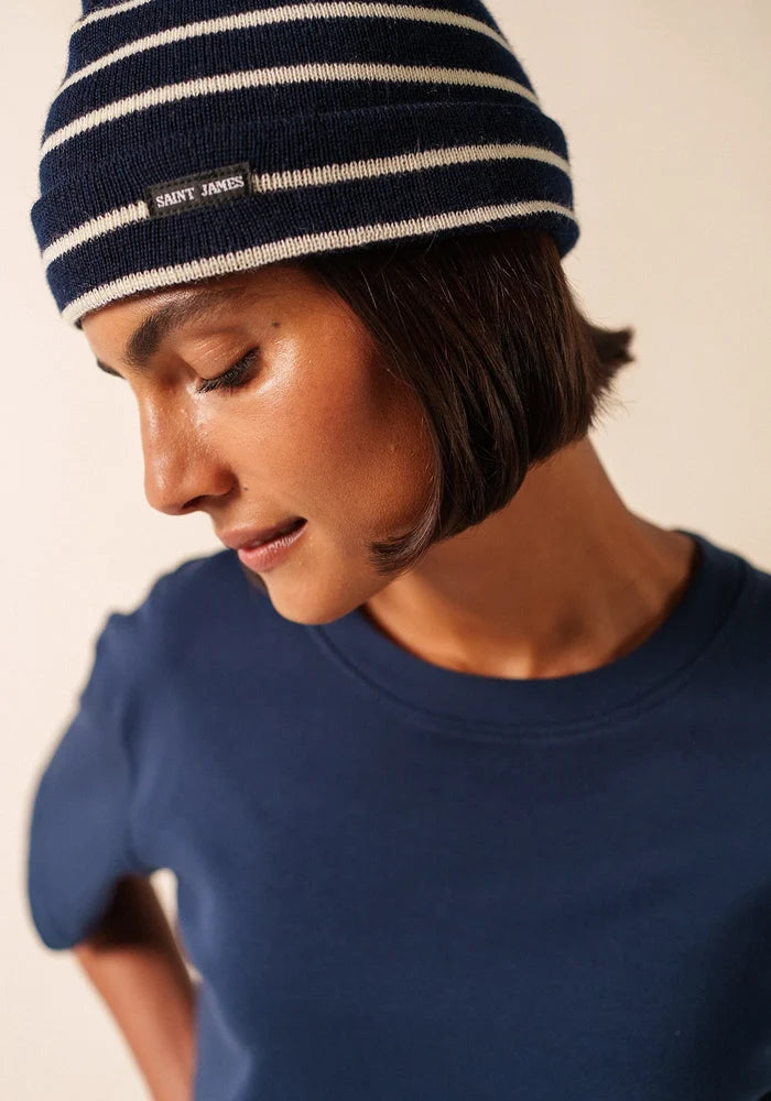 Saint James Pure Wool Striped Sailor Beanie