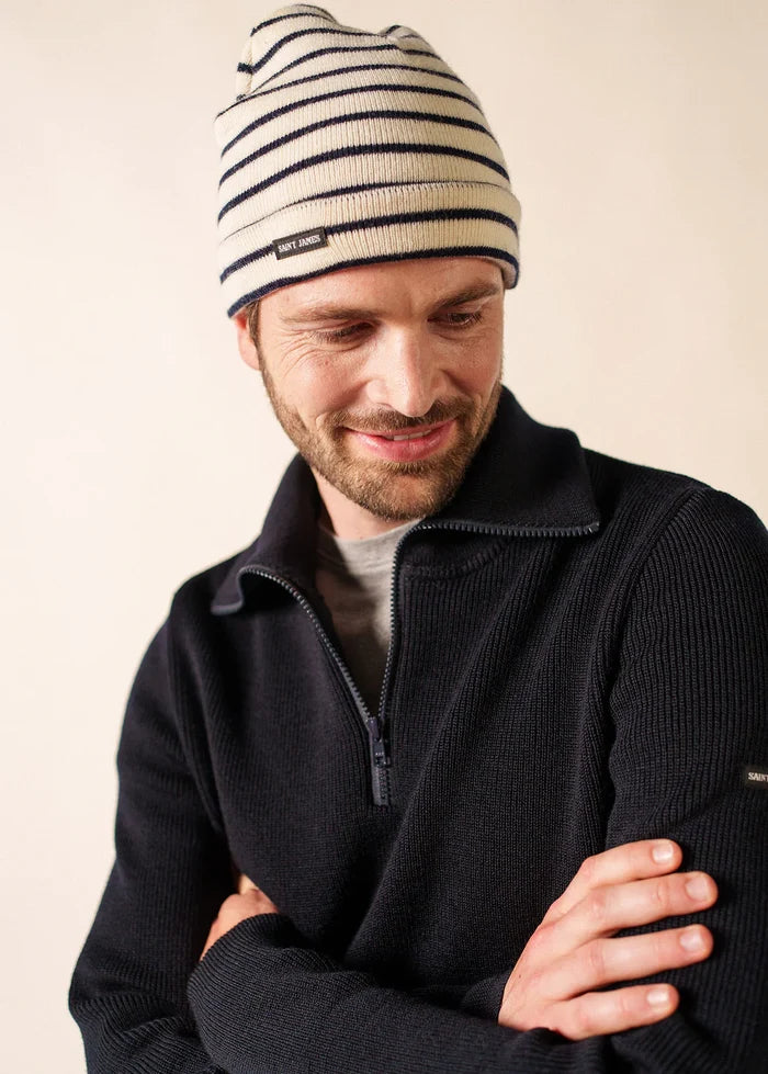 Saint James Pure Wool Striped Sailor Beanie