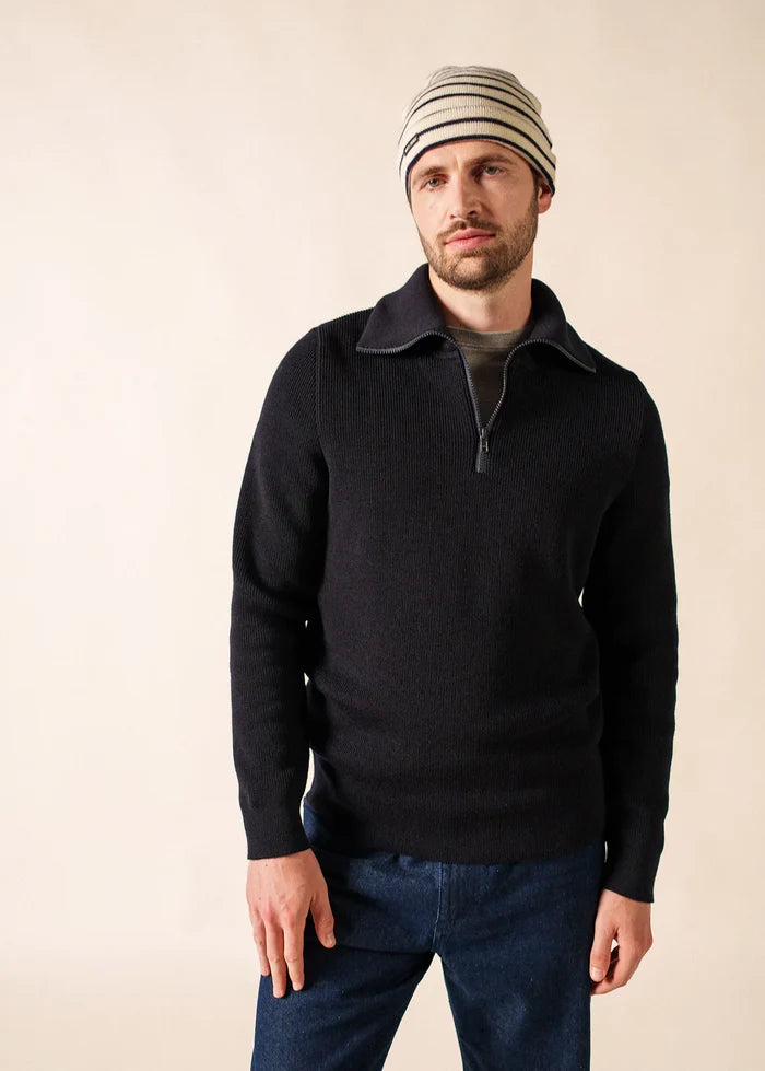 Saint James Pure Wool Striped Sailor Beanie