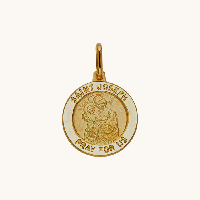 Saint Joseph Medallion Pendant - Happy Jewelers Fine Jewelry Lifetime Warranty