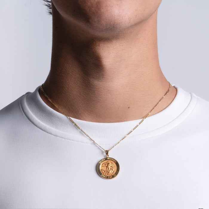 Saint Michael Medallion Pendant - Happy Jewelers Fine Jewelry Lifetime Warranty
