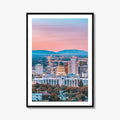 Salt Lake City Skyline Fine Art Photo Print, Wall Decor Poster, Utah USA, SLC