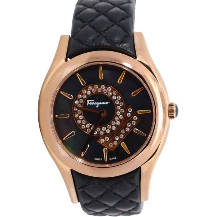 Salvatore Ferragamo Lirica 33mm MOP Dial Watch - Happy Jewelers Fine Jewelry Lifetime Warranty