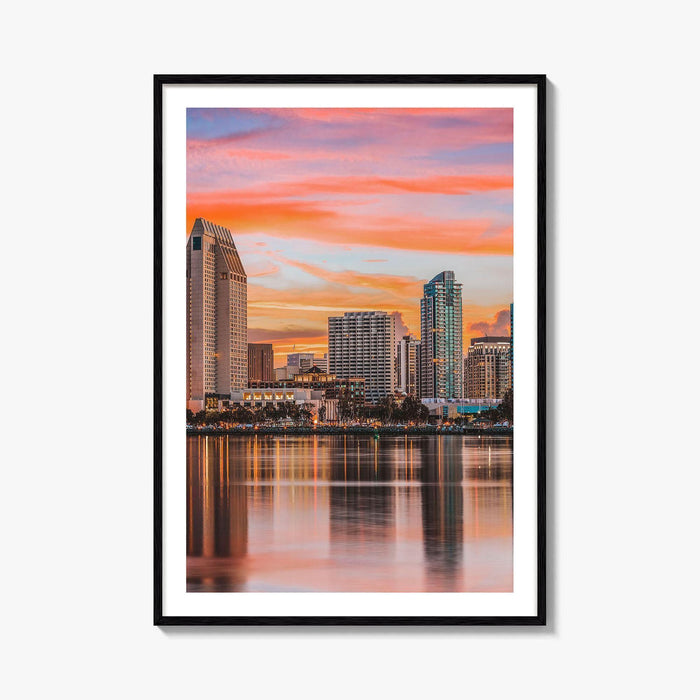 San Diego Skyline Fine Art Photo Print, California USA, Downtown Wall Decor Poster