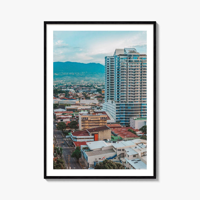 San Jose Costa Rica Fine Art Photo Print, Capital Street View, Mountains, Poster
