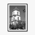 Mission San Juan Capistrano Black and White Fine Art Photo Print, California Basilica Poster