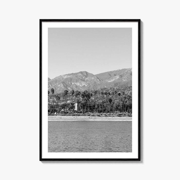 Santa Barbara Black and White Fine Art Photo Print, California Coastline, Stearns Wharf, USA