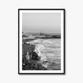 Santa Cruz Black and White Fine Art Photo Print, Surfing California Poster