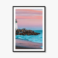 Santa Cruz Fine Art Photo Print, Breakwater Walton Lighthouse, California USA, Wall Decor Poster