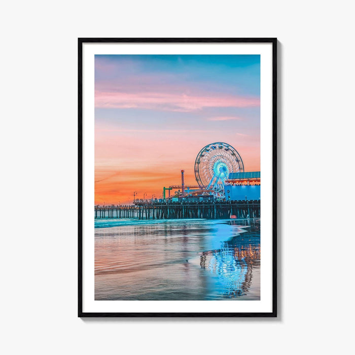 Santa Monica Fine Art Photo Print, Los Angeles, California, USA, Pier, Wall Poster
