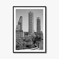 Santiago de Chile Skyline Black and White Fine Art Photo Print, Wall Decor Poster