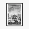Sarasota Skyline Black and White Fine Art Photo Print, Florida Wall Decor, USA Poster