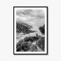 Schlegeis Lake Black and White Fine Art Photo Print, Zillertal Alps Mayrhofen Tyrol Poster