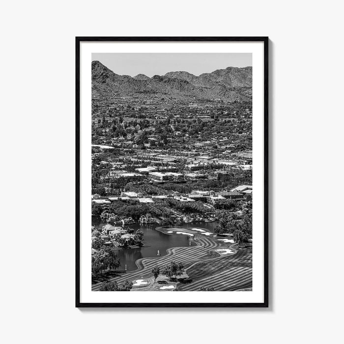 Scottsdale Black and White Fine Art Photo Print, Arizona Mummy Mountain Paradise Valley Poster