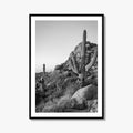Scottsdale Black and White Fine Art Photo Print, Pinnacle Peak Arizona Poster