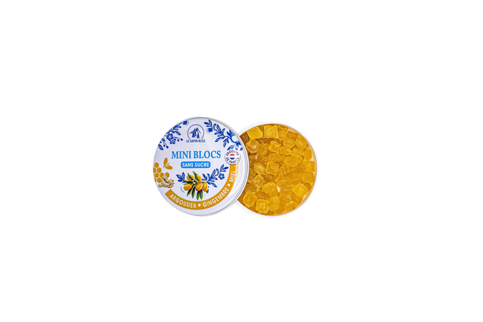 Sea buckthorn, ginger and honey sugar-free bonbons by Le Sapin Bleu, 55g