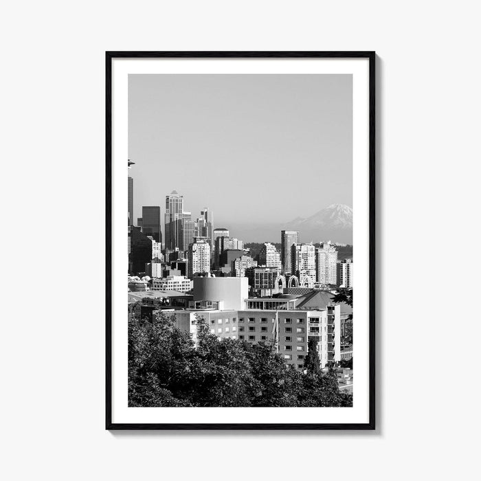 Seattle Black and White Fine Art Photo Print, Downtown, Washington, USA, Wall Decor, Poster