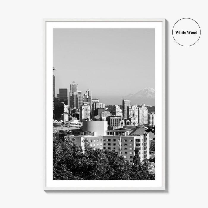 Seattle Black and White Fine Art Photo Print, Downtown, Washington, USA, Wall Decor, Poster