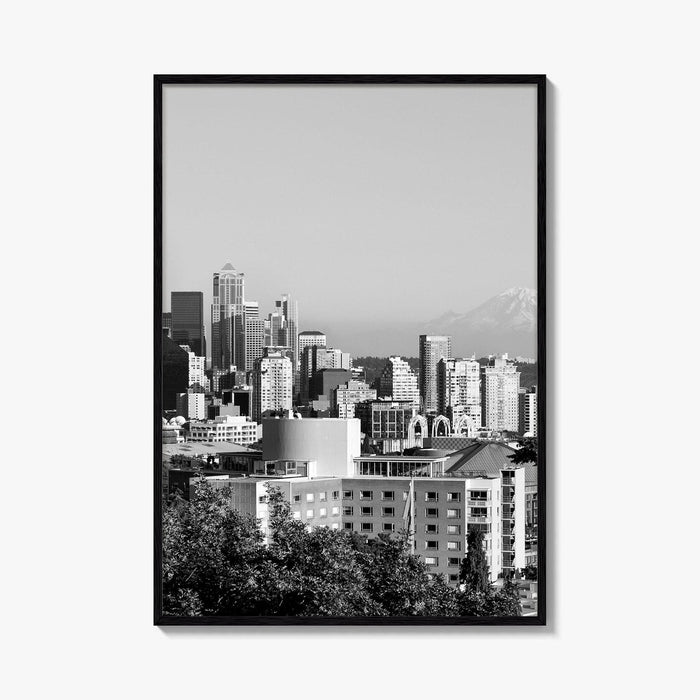 Seattle Black and White Fine Art Photo Print, Downtown, Washington, USA, Wall Decor, Poster